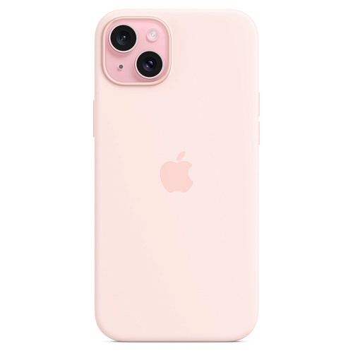 Чехол iPhone 15 Plus Apple Silicone Case MagSafe Light Pink