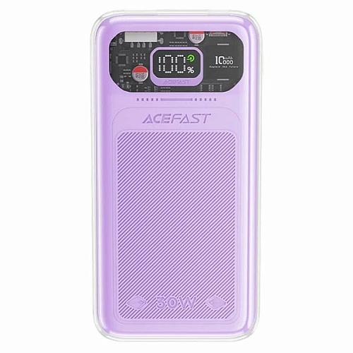 Внешний аккумулятор ACEFAST M1-10000 Sparkling series с функцией быстрой зарядки 30W,  сиреневый