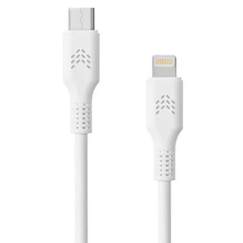 Кабель Rocket Flex TPE USB-C/Lightning оплётка 1м, белый