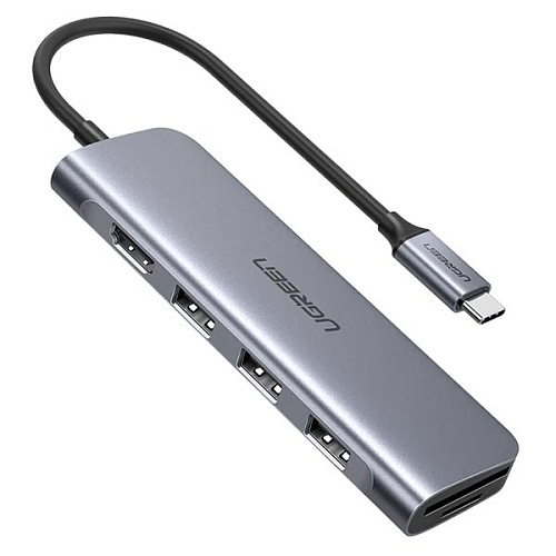 Хаб UGREEN CM195 USB-C to HDMI 4K 30Hz, космически серый