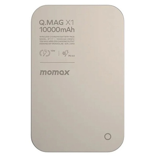 Внешний аккумулятор Momax Q.Mag X, Magsafe, 10000mAh, титановый