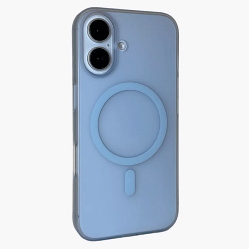 Чехол накладка iPhone 16 Gurdini Slim Series with Magsafe, синий