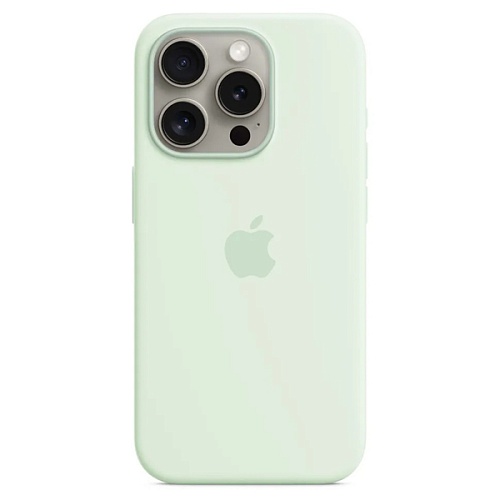 Чехол iPhone 15 Plus Silicone Case MagSafe Soft Mint