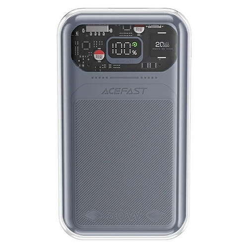 Внешний аккумулятор ACEFAST M2-20000 Sparkling series с функцией быстрой зарядки 30W, мраморный серый