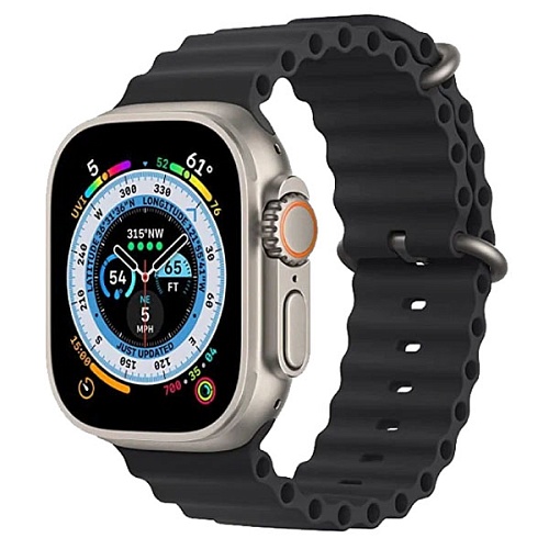 Ремешок Gurdini Ocean Band для Apple Watch 38/40/41мм, черный