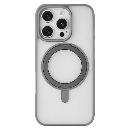 Чехол uBear Сlip 360 Mag Case iPhone 16 Pro Max, силк-тач, серый