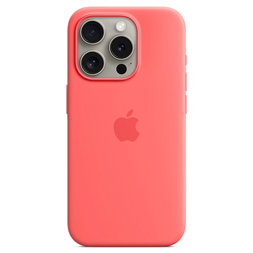 Чехол iPhone 15 Pro Silicone MagSafe Guava