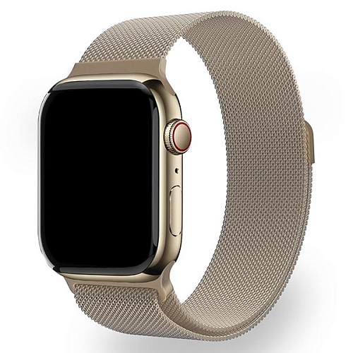 Ремешок магнитный металлический uBear Spark для Apple Watch 38/40/41мм, S/M, золотой