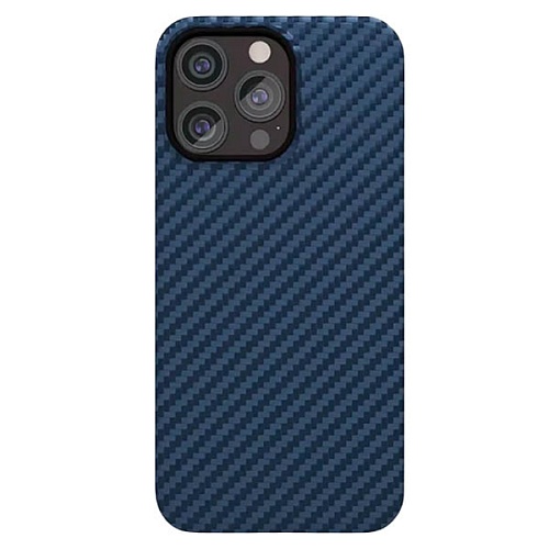 Чехол iPhone 15 Pro "vlp" Kevlar Case с MagSafe, темно-синий