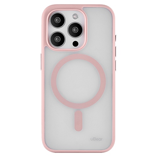 Чехол iPhone 15 Pro uBear Cloud Mag Case MagSafe, розовый