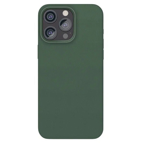 Чехол iPhone 15 Pro "vlp" Ecopelle Case MagSafe, темно-зеленый