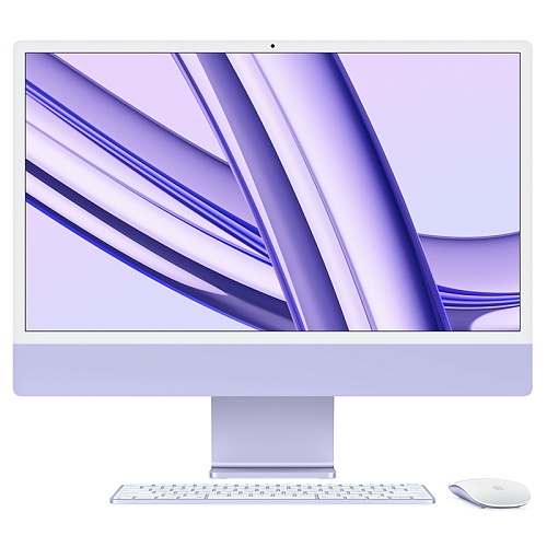 iMac 24" М3, 8C CPU, 10C GPU, 8/512 ГБ SSD, фиолетовый