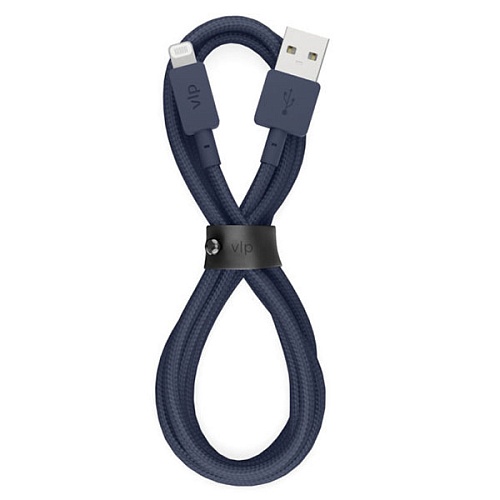 Дата-кабель "vlp" Nylon Cable USB A - Lightning MFI, 1.2м, темно-синий