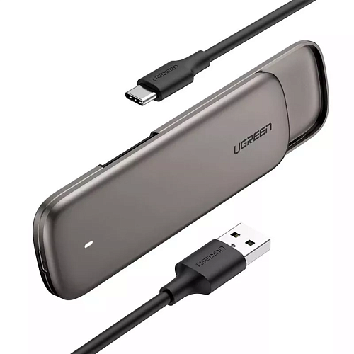 Внешний корпус для жесткого диска UGREEN CM238 M.2 Portable SSD Enclosure 6 Gbps, серый