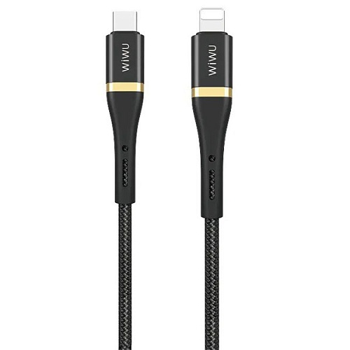 Кабель WiWU Elite data cable Lightning to Type-C Cable 1,2 м, черный