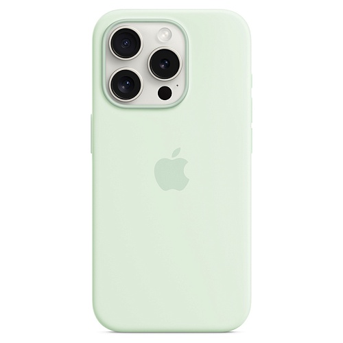 Чехол iPhone 15 Pro Silicone MagSafe Soft Mint