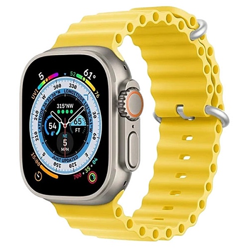 Ремешок Gurdini Ocean Band для Apple Watch 38/40/41мм, желтый
