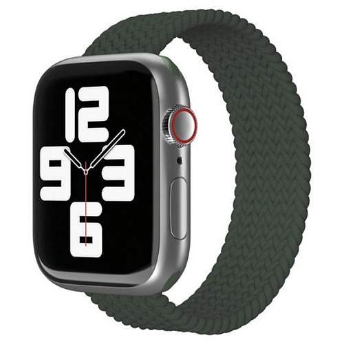 Ремешок нейлоновый плетёный "vlp" для Apple Watch 38/40/41, L/XL, 2шт, тёмно-зелёный