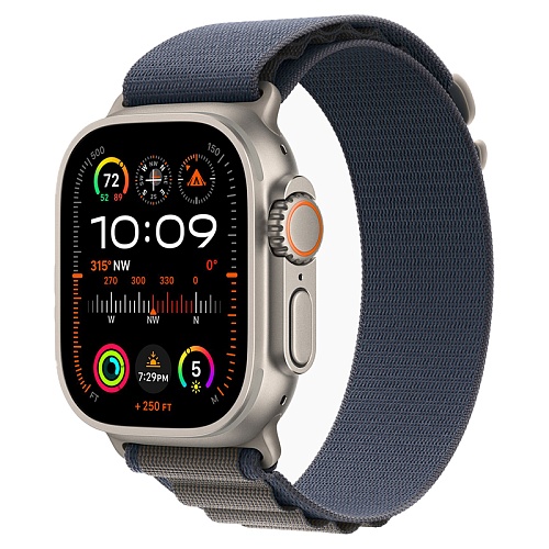 Apple Watch Ultra 2, 49 мм, корпус из титана, Alpine Loop, синий, L