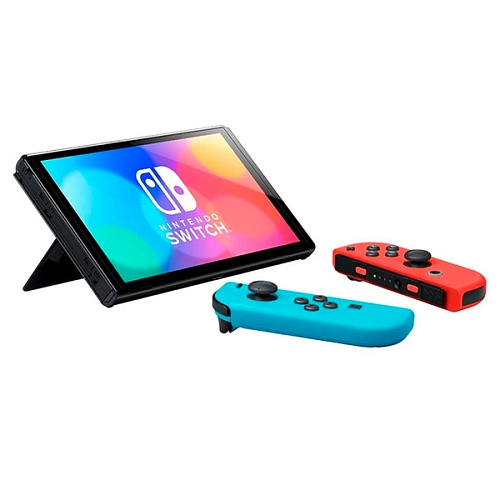 Игровая приставка Nintendo Switch OLED, неон