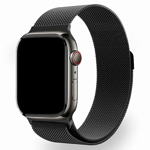Ремешок магнитный металлический uBear Spark для Apple Watch 42/44/45/49мм, M/L, черный
