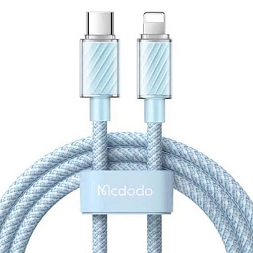 Кабель Mcdodo Type-C to Lightning Colorfull Crystal Series 1.2 m, голубой