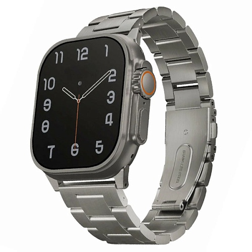 Ремешок стальной UNIQ OSTA для Apple Watch 49/45/44/42, титановый