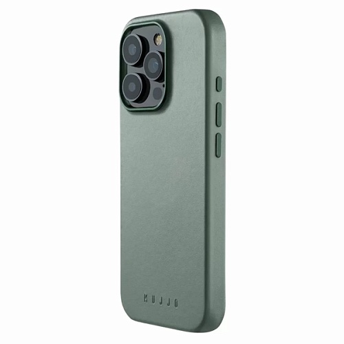 Чехол Mujjo Full Leather Case for iPhone 16 Pro Max Green Smoke