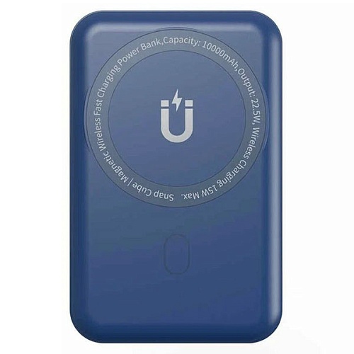 Внешний аккумулятор WIWU Snap Cube Magsafe Wireless Charge SC 10000mAh, синий