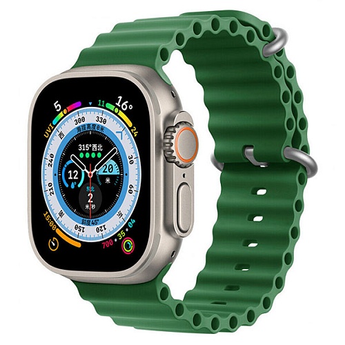 Ремешок Gurdini Ocean Band для Apple Watch 42/44/45/49мм, зеленый