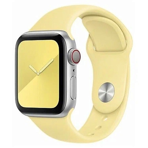 Спортивный ремешок Apple Watch 38/40mm, силиконовый, Lemon Cream
