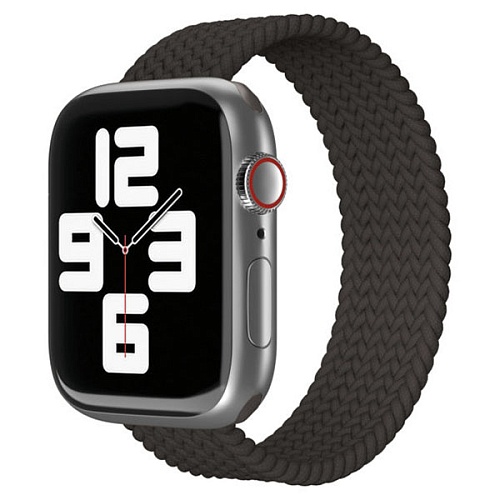 Ремешок нейлоновый плетёный "vlp" для Apple Watch 42/44/45, L/XL, 2шт, чёрный