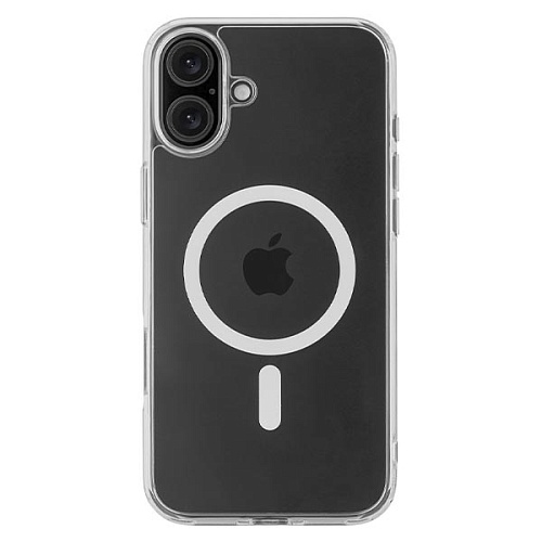 Чехол uBear Real Mag Case для iPhone 16 Plus, усиленный, прозрачный