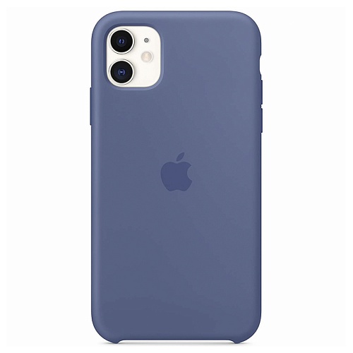Чехол iPhone 11 Silicone Linen Blue