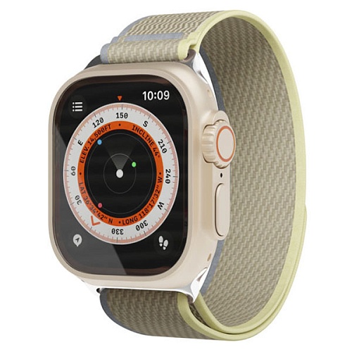 Ремешок нейлоновый Trail Band "vlp" для Apple Watch 42/44/45/49mm, бежевый-желтый