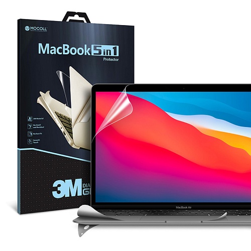 Плёнка MOCOLL (5в1) MacBook Pro 14 M1/M2/M3/M4, серебристый