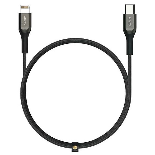 Кабель AUKEY USB-C - Lightning Kevlar Cable 2м, черный