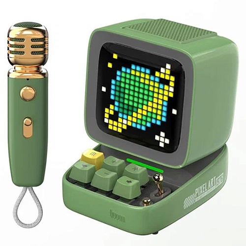 Колонка с микрофоном Divoom Ditoo Mic Blue, зеленый