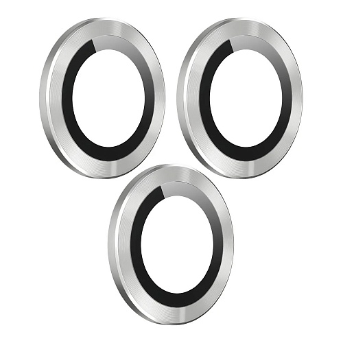 Защитное стекло/линзы на камеру iPhone 16 Pro/16 Pro Max KUzoom, серебристый