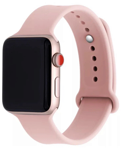 Ремешок силиконовый Apple Watch 38/40/41mm SM, розовый
