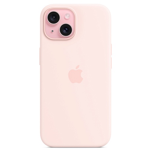 Чехол iPhone 15 Apple Silicone Case MagSafe Light Pink