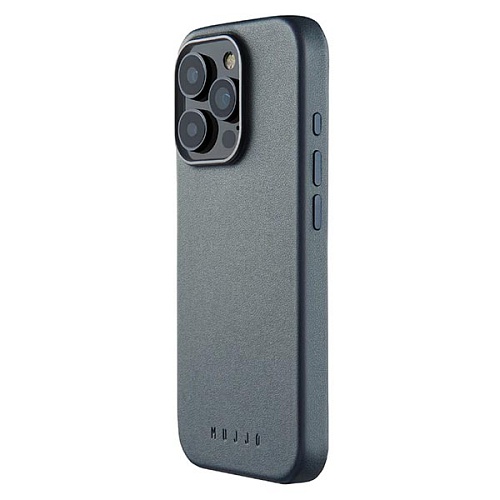 Чехол Mujjo Full Leather Wallet Case for iPhone 16 Pro Max, синий