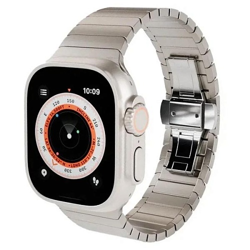 Ремешок из нержавеющей стали "vlp" Milanese Band Pro для Apple Watch 42/44/45 мм, титановый