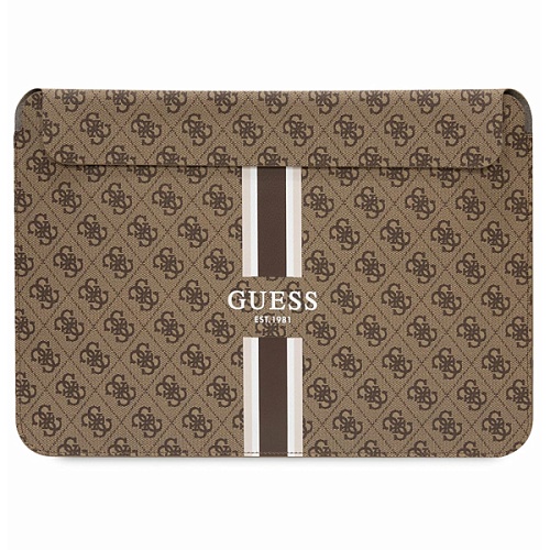 Чехол Guess для ноутбуков 16" Sleeve 4G Stripes Brown