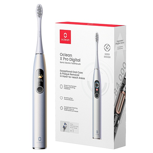 Электрическая зубная щетка Oclean X Pro Digital, серебристая