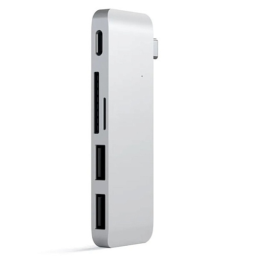 Хаб Satechi Type-C USB 3.0 Passthrough Hub, серебристый