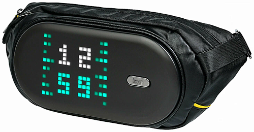 Поясная сумка Divoom Pixoo-C с пиксельным LED-дисплеем, черный