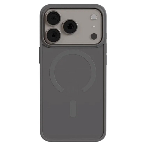 Чехол iPhone 17 Pro Max AceCase Soft Rim, серый