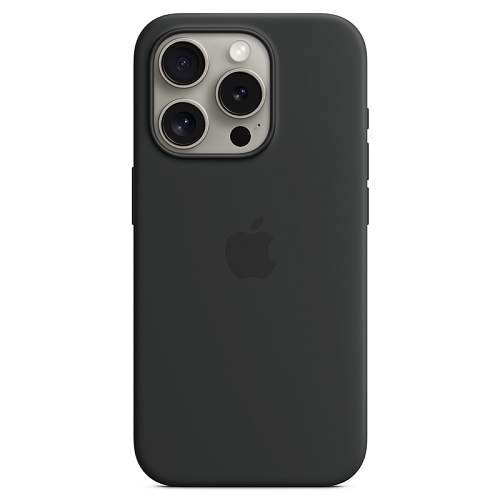 Чехол iPhone 15 Pro Silicone MagSafe Black
