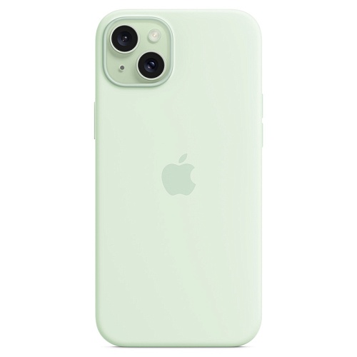 Чехол iPhone 15 Plus Apple Silicone Case MagSafe Soft Mint